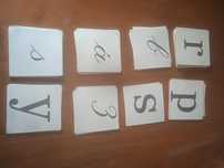 Conjunto letras e números