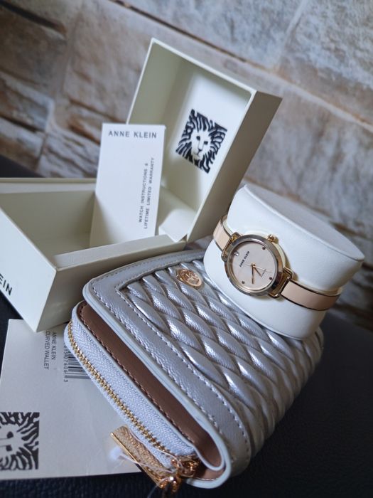 Zestaw Anne Klein zegarek plus portfel metki