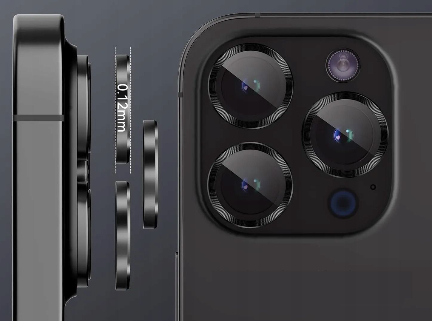 Soczewki Na Aparat Do Iphone 13 Pro / 13 Pro Max Szkło Mocne Łatwy
