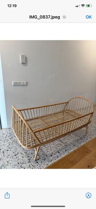 Łóżko Rattan rattanowe Franzo dziecięce retro