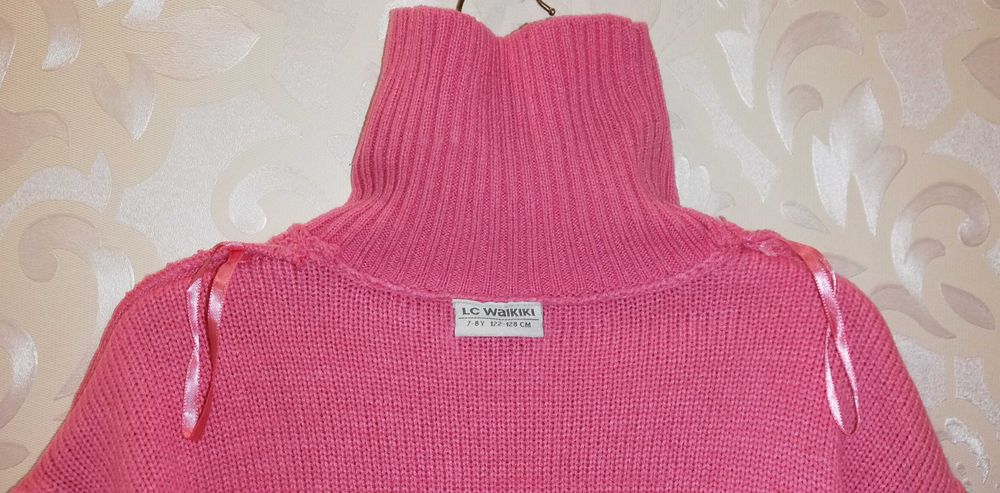 Свитер LC Waikiki Турция 7-8 лет рост 122-128 см акрил розовый