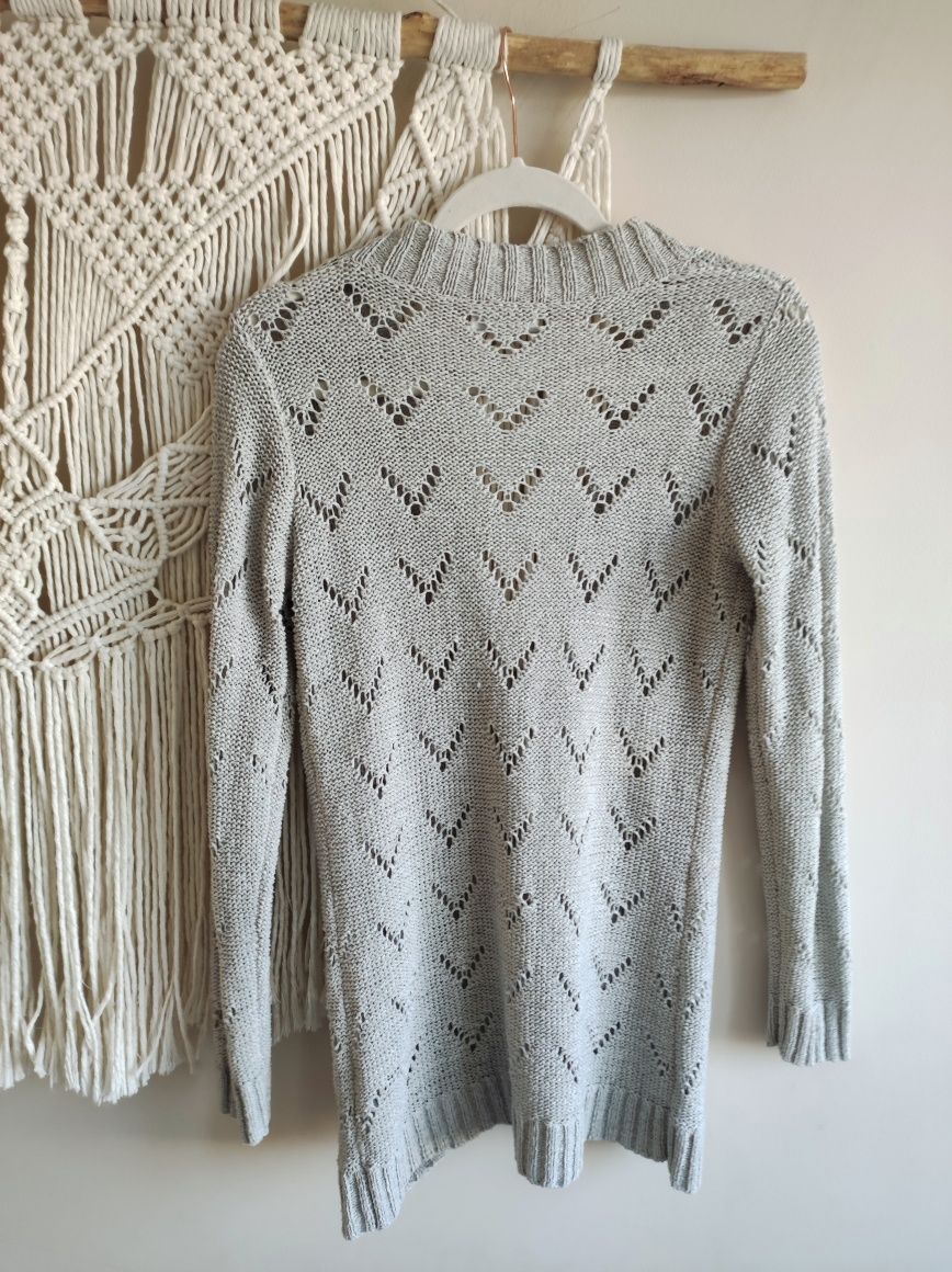 Ażurowy sweter narzutka Bhs 38 M