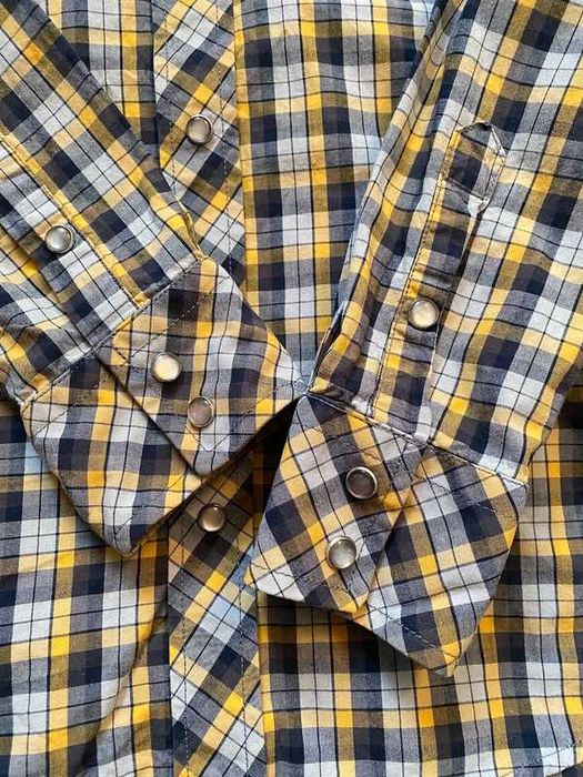 Bawełniana koszula w żółtą kratkę G-street 120cm
