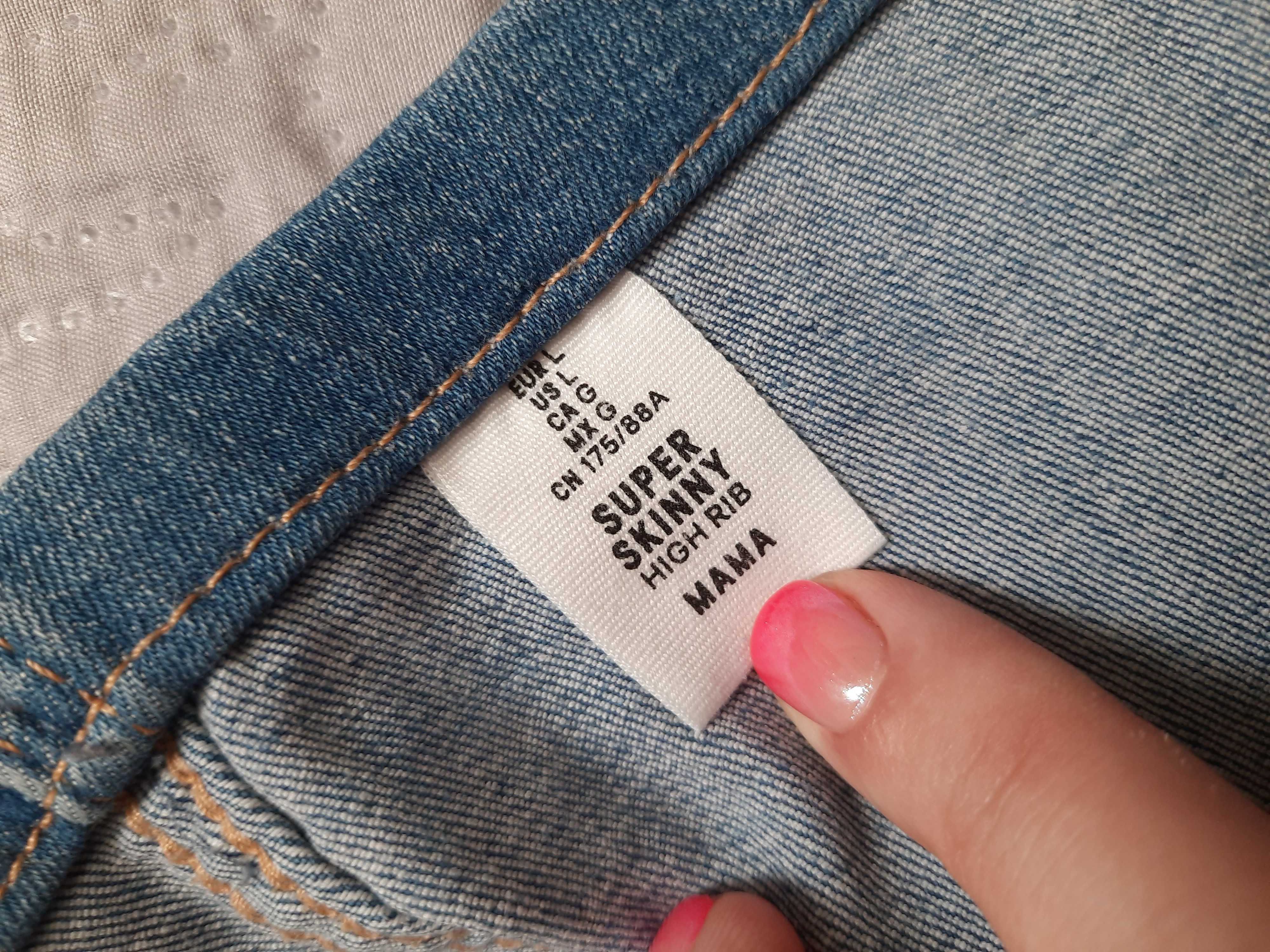 Spodnie jeansy ciążowe H&M mama r L