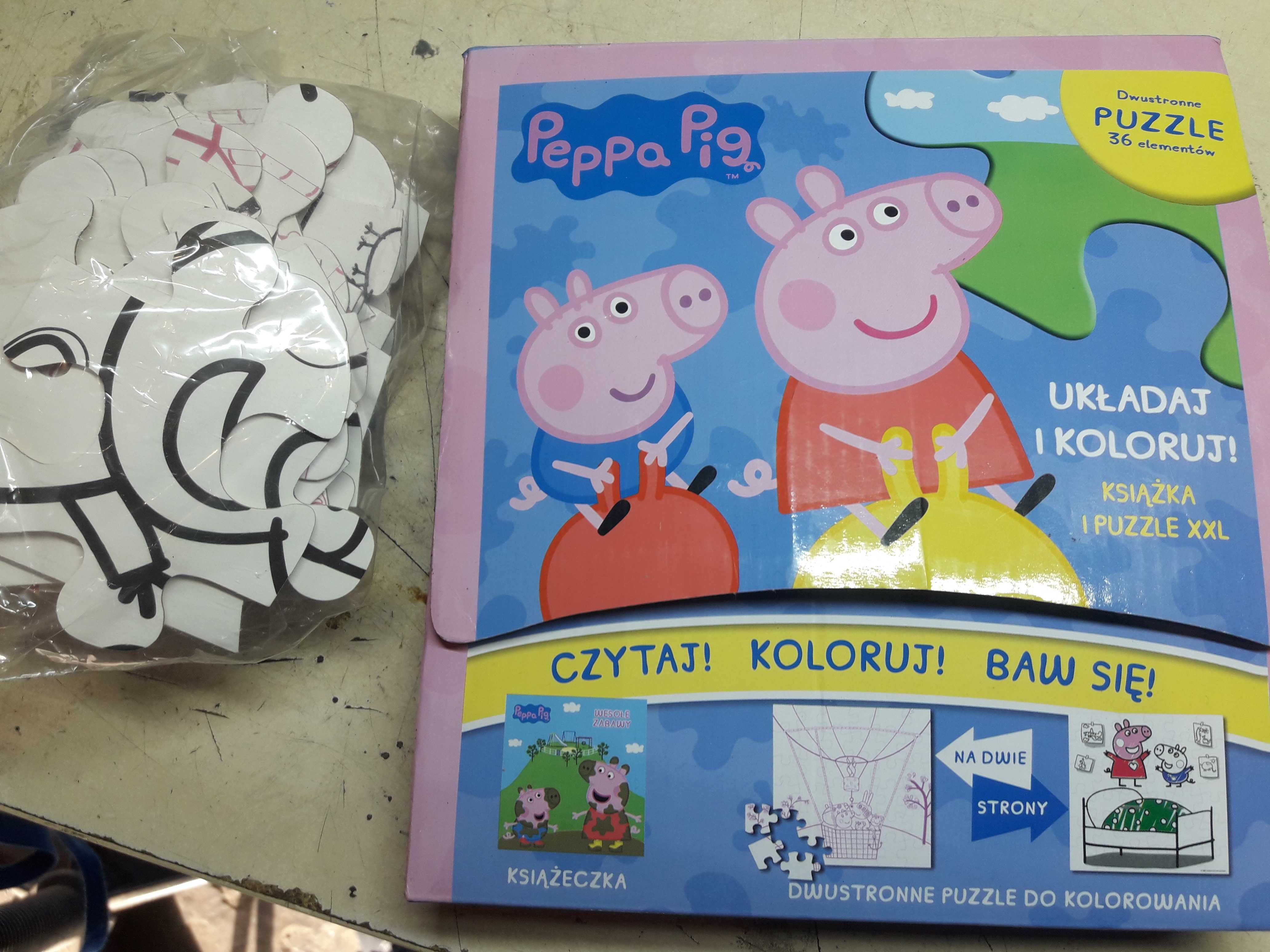 Peppa, puzzle, gra, ksiazeczki.