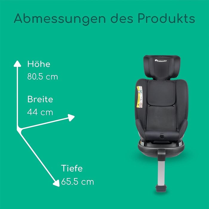 EvolveFix Plus i-Size 0-36 Rwf Bebeconfort Black