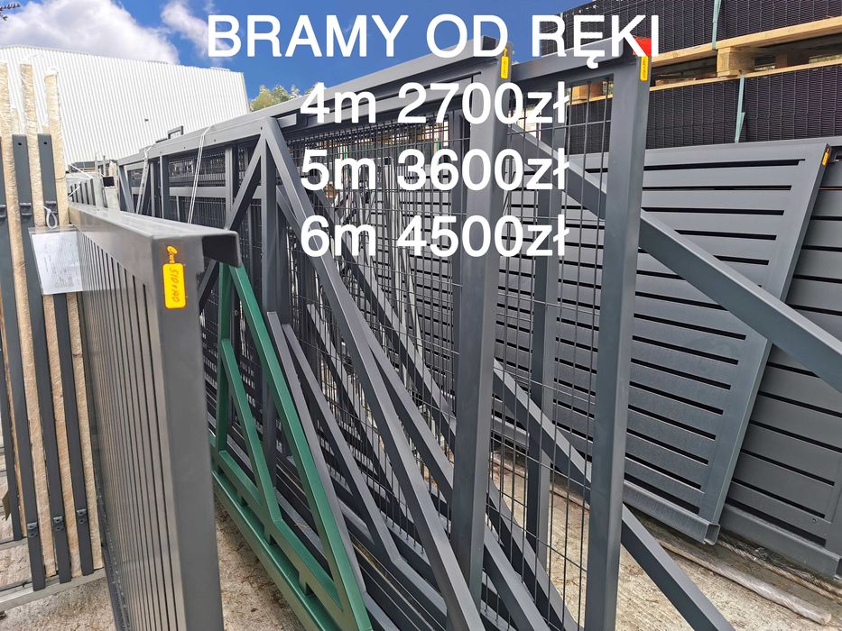 Najtańsza brama przesuwna od ręki ocynk lakier rama i wypełnienie