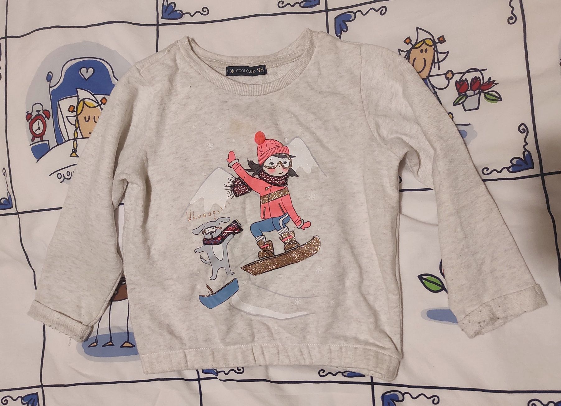 Beżowa zimowa bluza Cool Club Smyk r.98