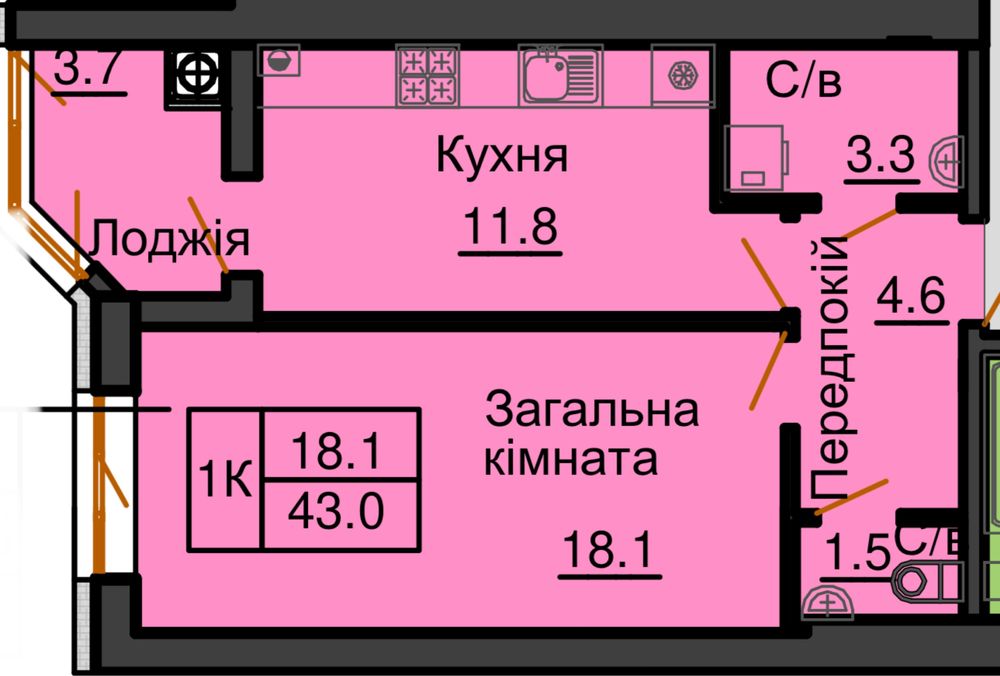 Продаж 1 к.кв ЖК Софія Резиденція, від забудовника Мартинова А.М.