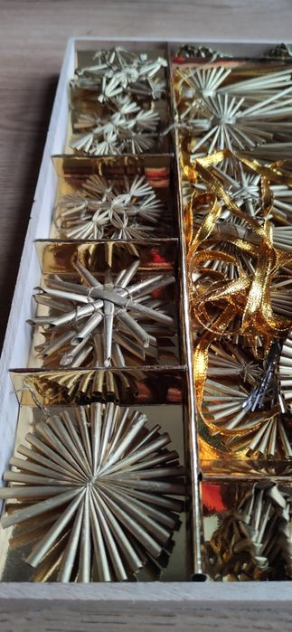 Ozdoby GOLD złote gwiazdy ozdoby choinkowe