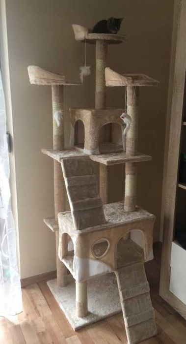 Drapak dla kota NOWY XXL luksusowa wieża 170CM drzewko domek legowisko