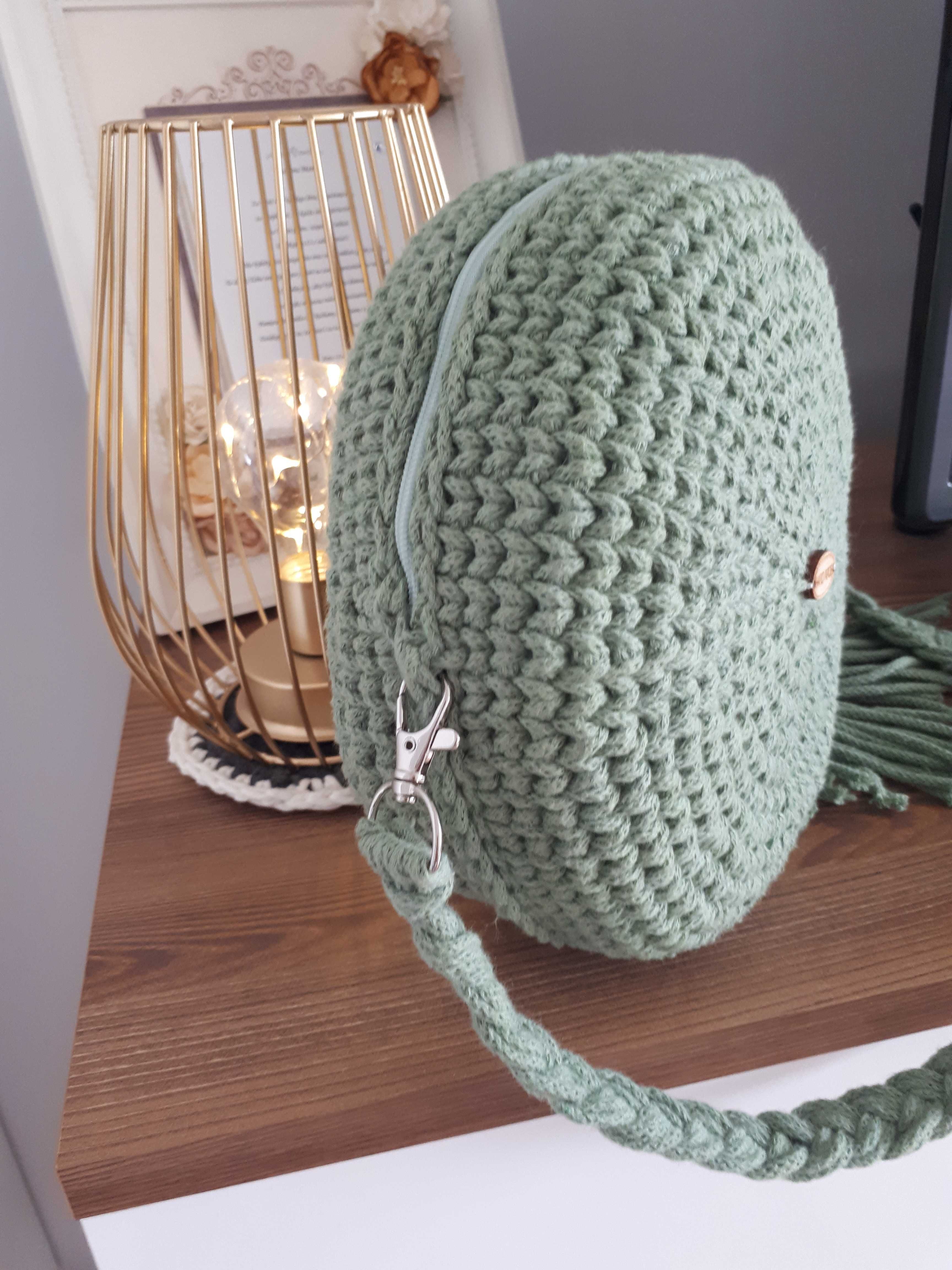 Torebka handmade ze sznurka bawełnianego