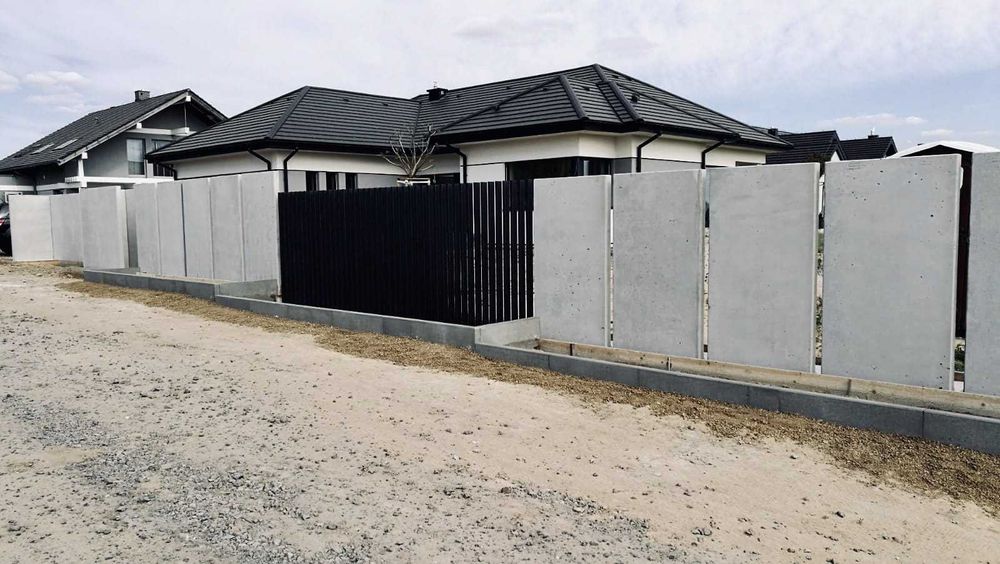 Ogrodzenie Betonowe Blok Monolityczny Architektoniczne Płot Mur