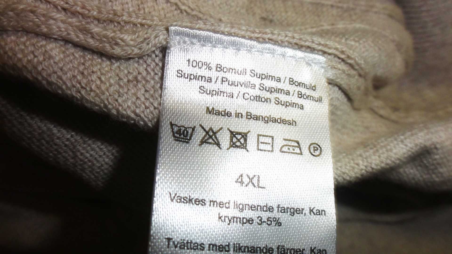 Dressmann  - Sklep 220zł - Nowy Męski Sweter - Rozmiar XXXXL - 4XL