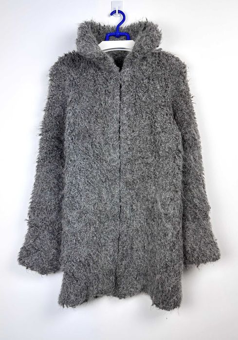 Kurtka moherowa Seventy Italy długi kardigan alpaka r. L