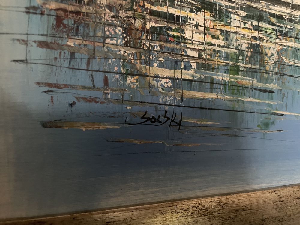 Obraz ścienny Wenecja oryginał farba olejna oprawiony 59x69 cm