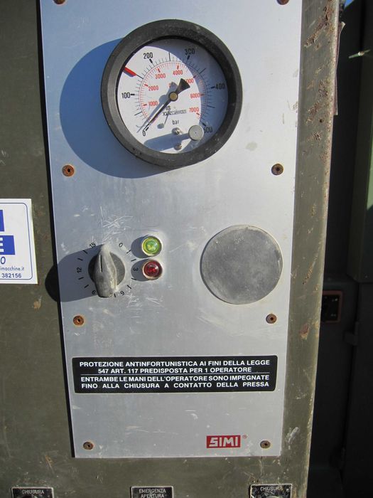 Prasa do forniru stolarskie hydrauliczna pułkowa SIMI 250X130