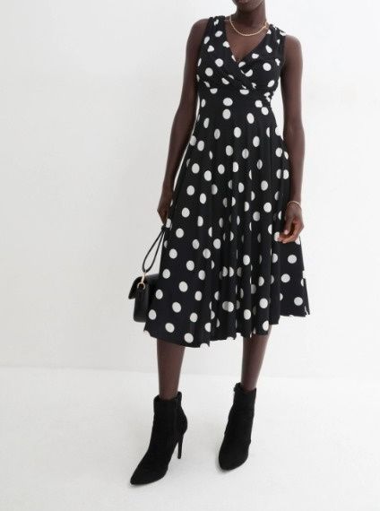 B.P.C sukienka dżersejowa w groszki r.44/46
