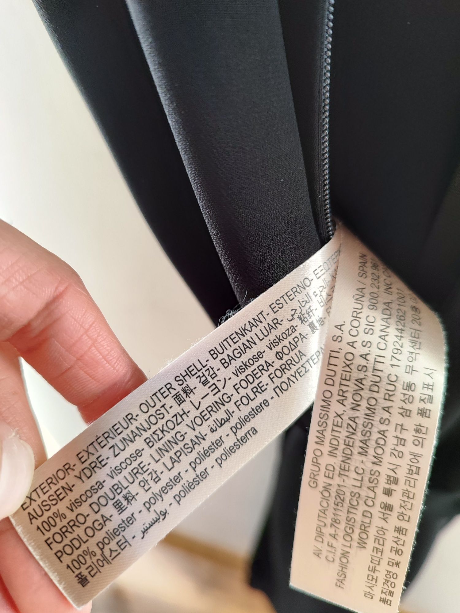 Massimo Dutti Czarny elegancki kombinezon rozm. 38