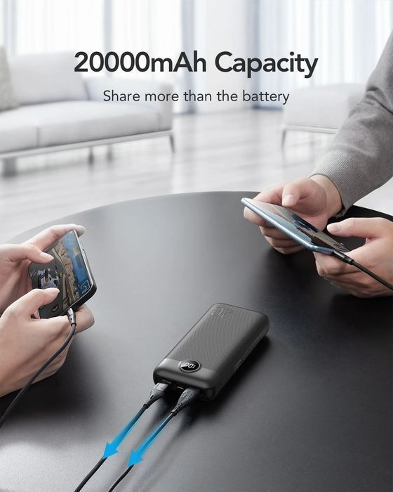 Powerbank Bateria zewnętrzna VEGER L20S - 20 000mAh LCD Quick Charge P