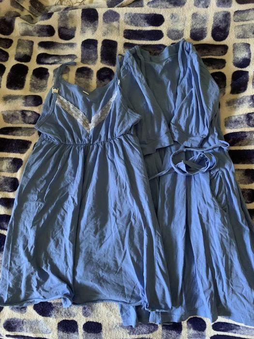 Комплект сорочка і халат для вагітних, годуючих