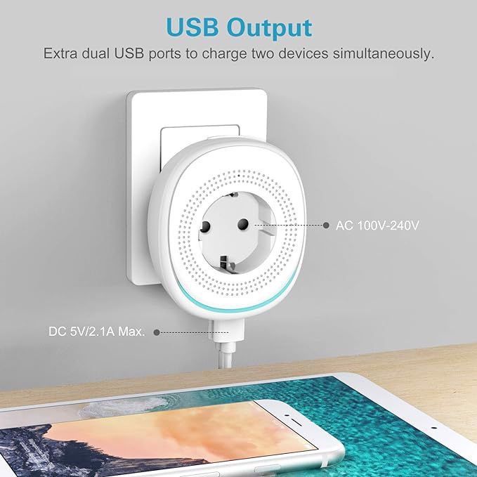 gniazdo inteligentne elektryczne wifi usb alexa