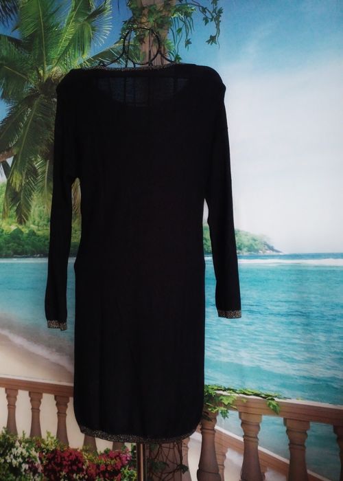 Túnica Carolina Herrera preto dourado M/L