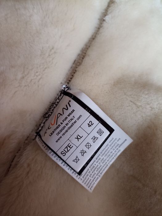 Шкіряна дублянка,косуха,авіатор,натуральне хутро,46р