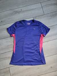 T-shirt Puma fioletowo niebieski na trening damski