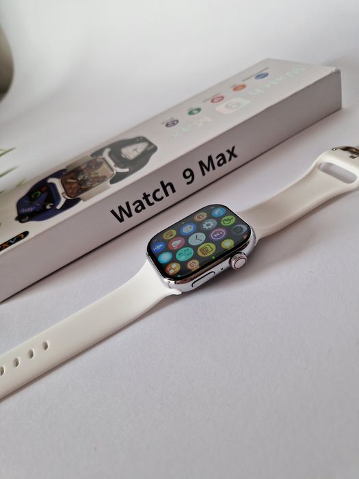 Smartwatch 9 max komplet, biały watch komplet