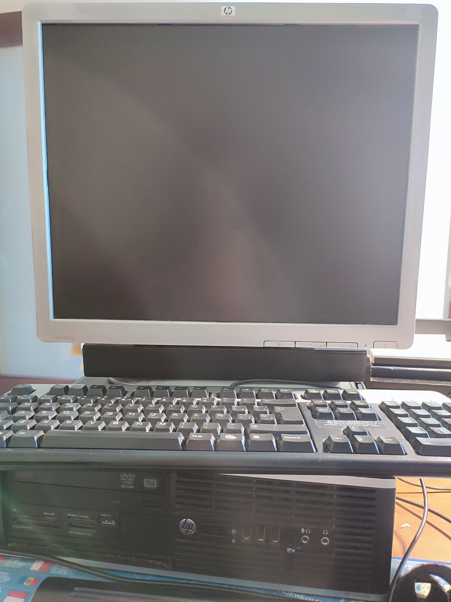 Computador monitor PC e teclado HP Compaq 6200 Pro Intel Pentium Win 7