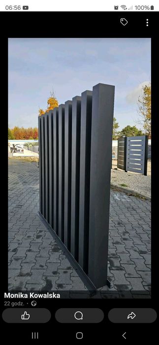 Ogrodzenie grzebieniowe nowoczesne ogrodzenie palisada pionowa