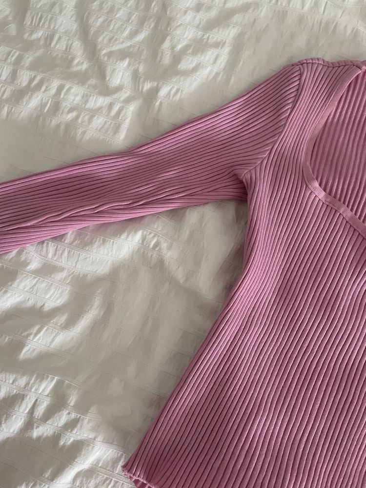 Camisola malha rosa Zara