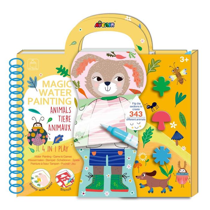 Avenir Багаторазова водна розмальовка 4 в1 Сад фантазій 8 аркушів