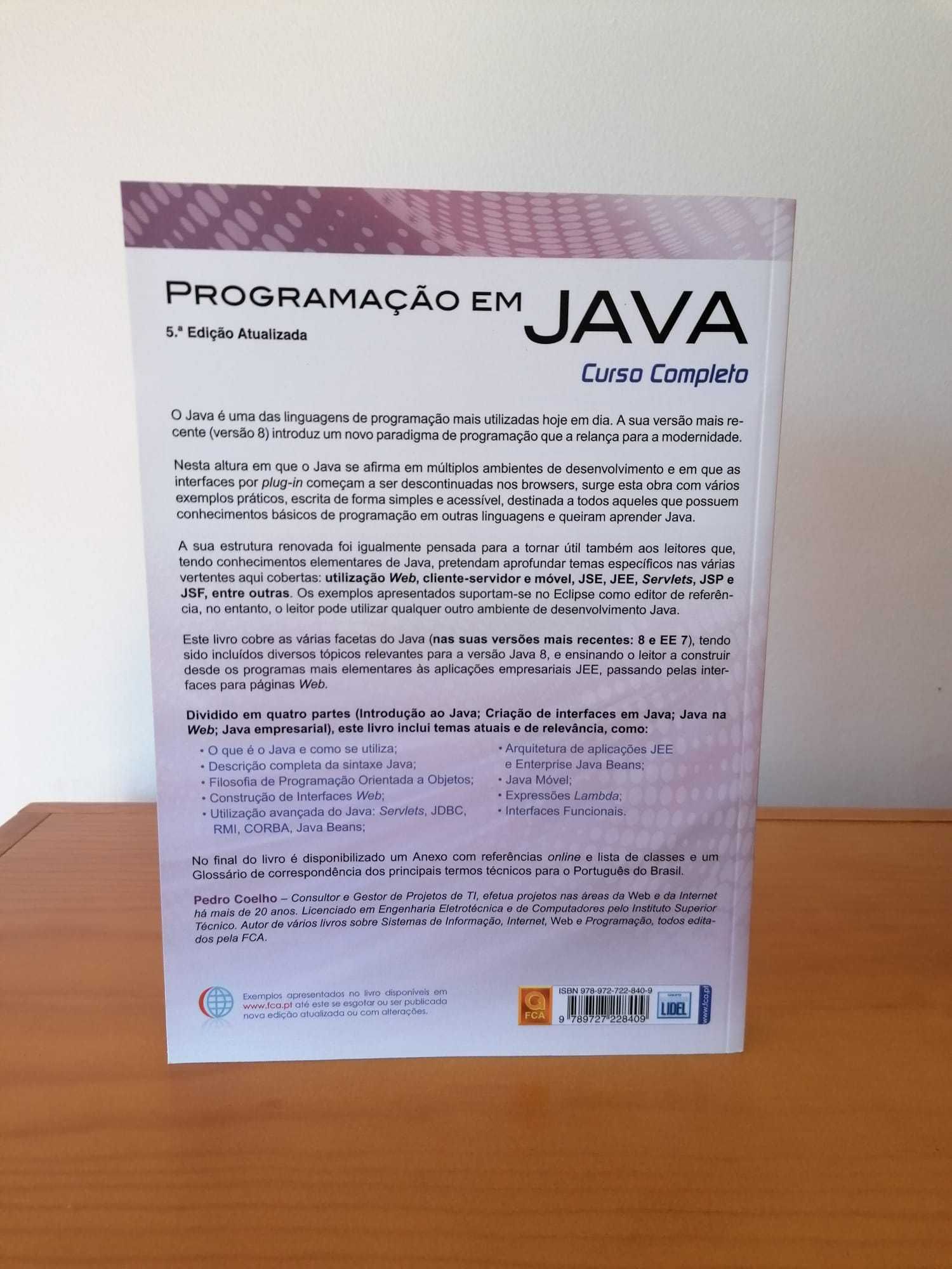 Livro Novo "Programação em Java - Curso Completo"