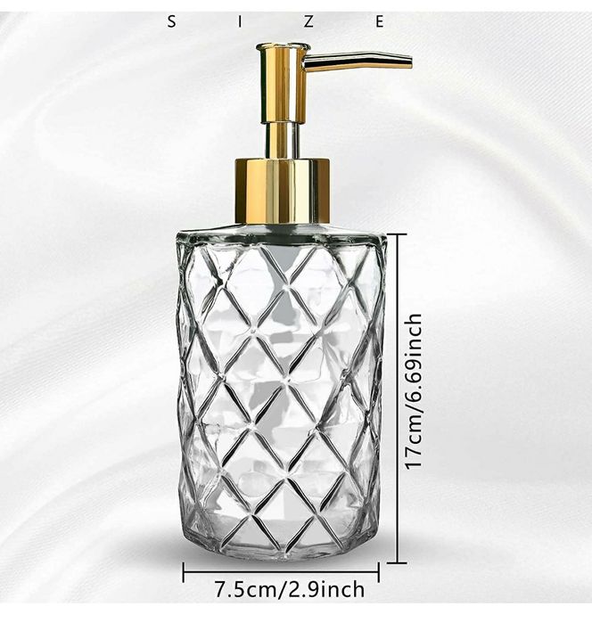 Szklany dozownik do mydła