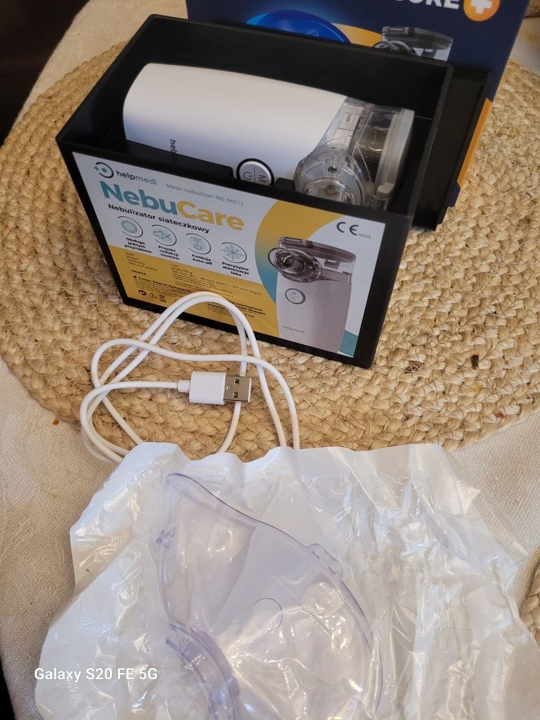 Nowa maseczka i ustnik do nebulizatora siateczkowego Nebucare Helpimed