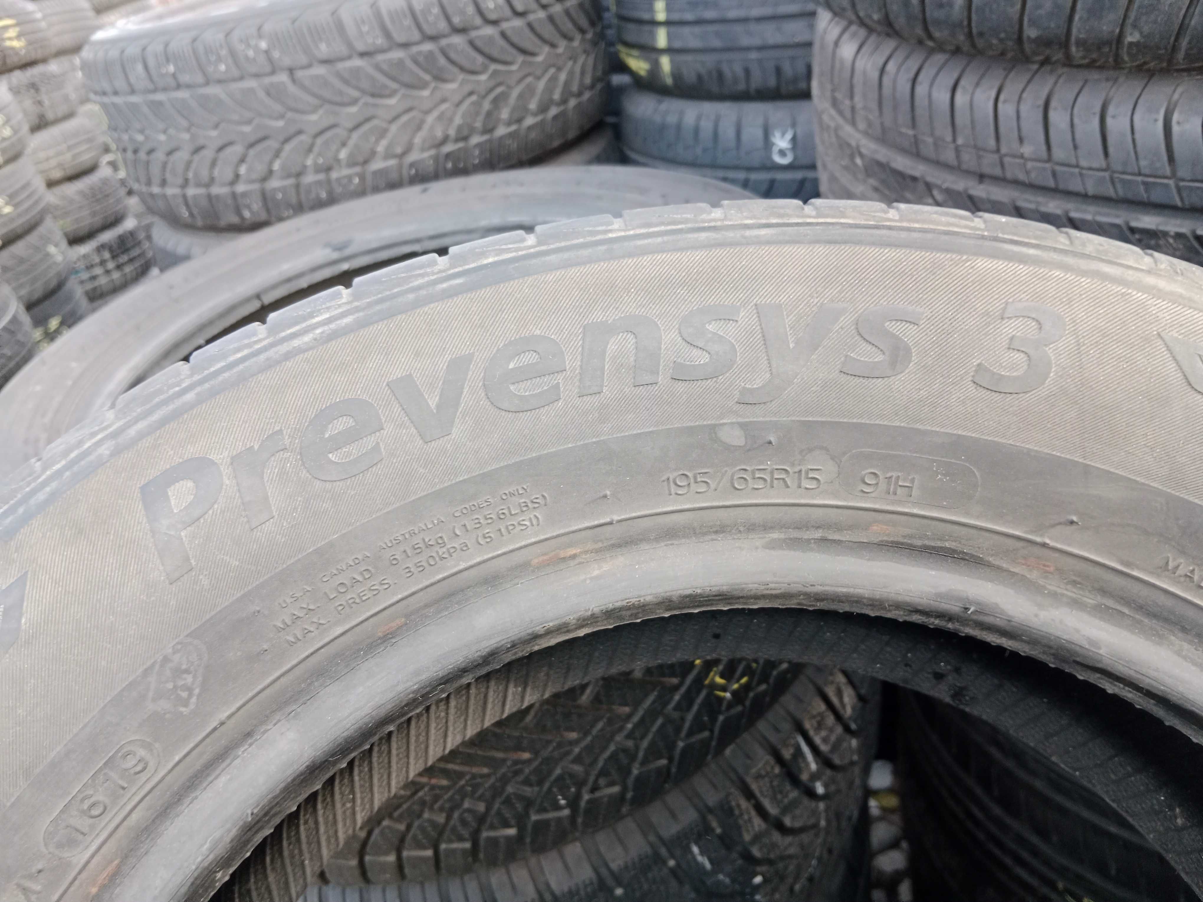 Opona używana 195/65R15 Norauto Prevensys 3 1szt.