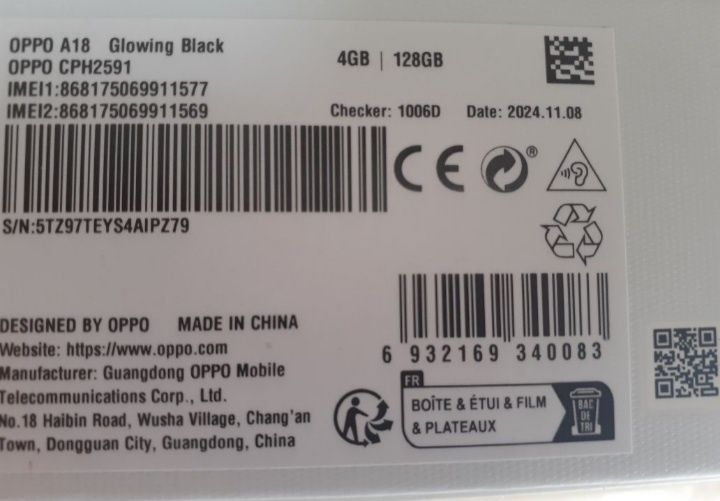 OPPO A18 NOVO c/Garantia