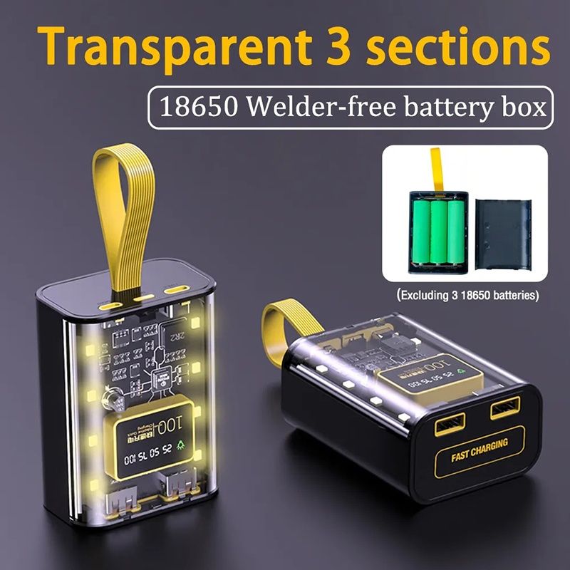 Плата Power bank 140W PD3.1 IP2366 + Power bank на 3x18650