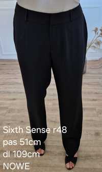Czarne spodnie kanty Sixt Sense r48