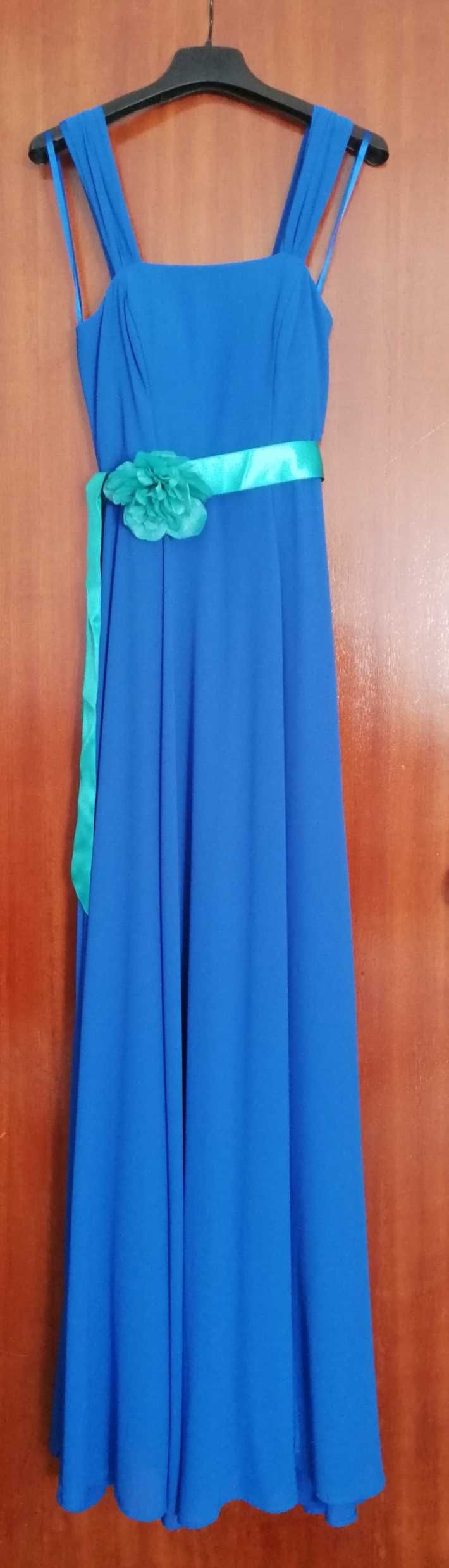 Vestido cerimónia azul | tamanho 34