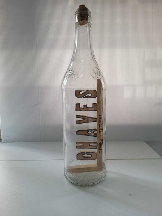 Garrafa de vidro decorativa - Cidade de Chaves
