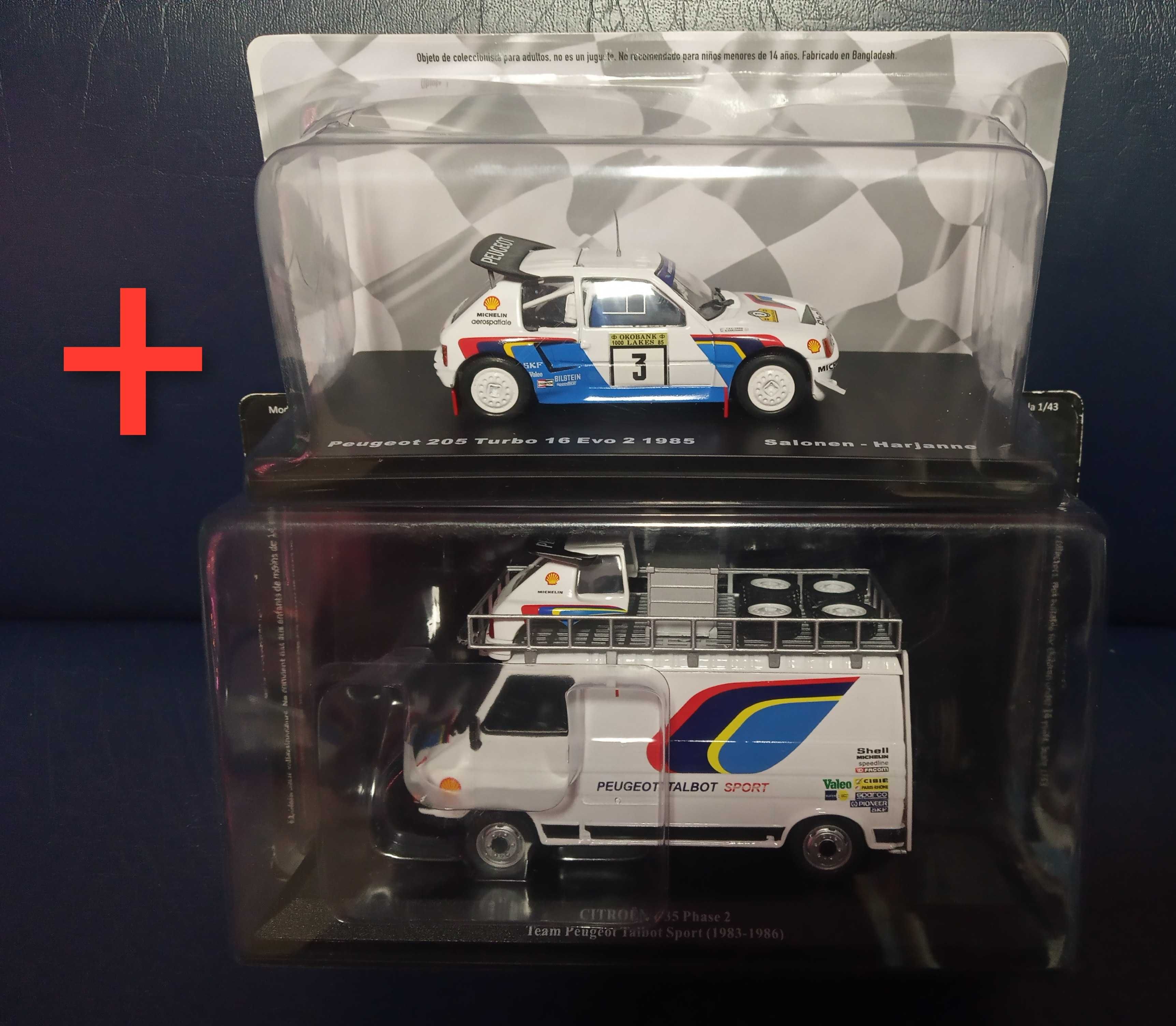 Peugeot 205 Turbo 16 + Citroen C35 Miniatura 1/43