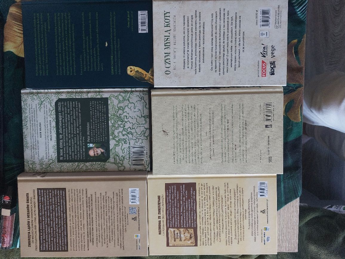 6 razy książki o drzewach, kotach, zwierzętach. Idealne!