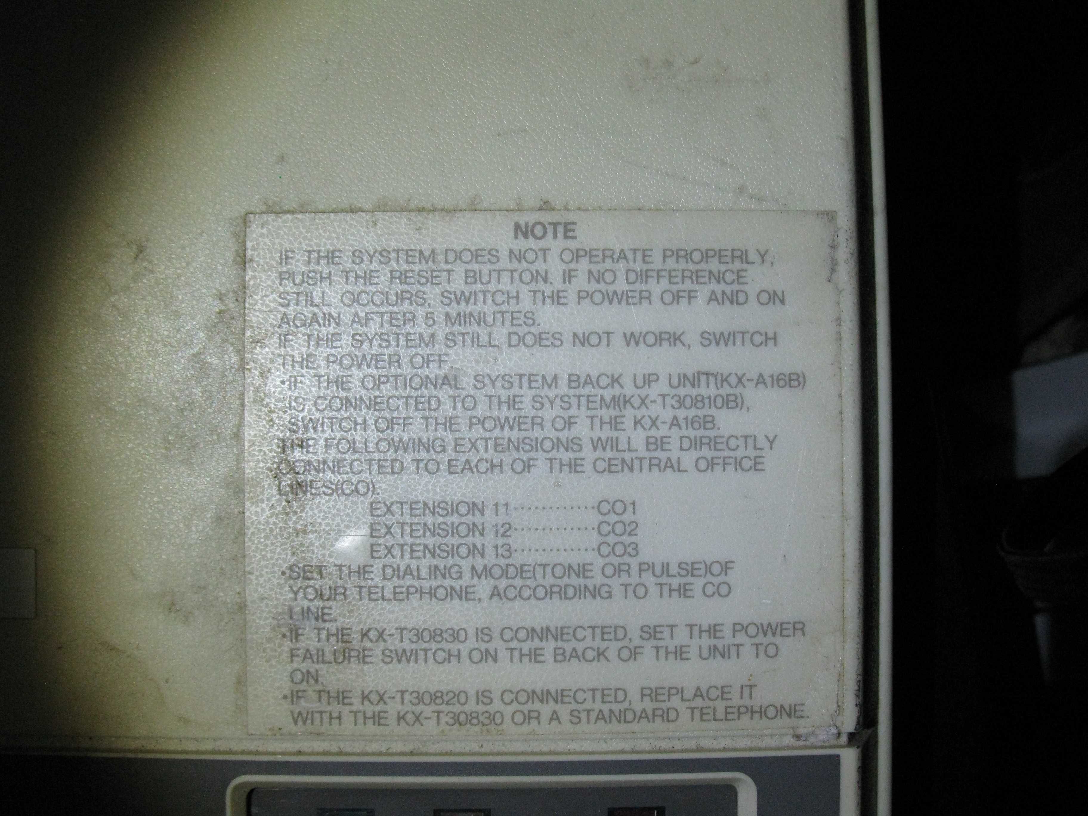 Мини атс Panasonic KX-T61610 308 EASA PHONE Modular Switching System