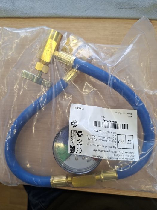 Wąż z manometrem do nabijania, napełniania klimatyzacji