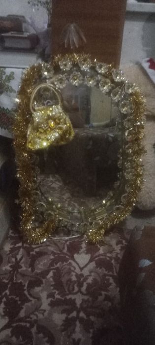 Зеркало люстра с хрусталем