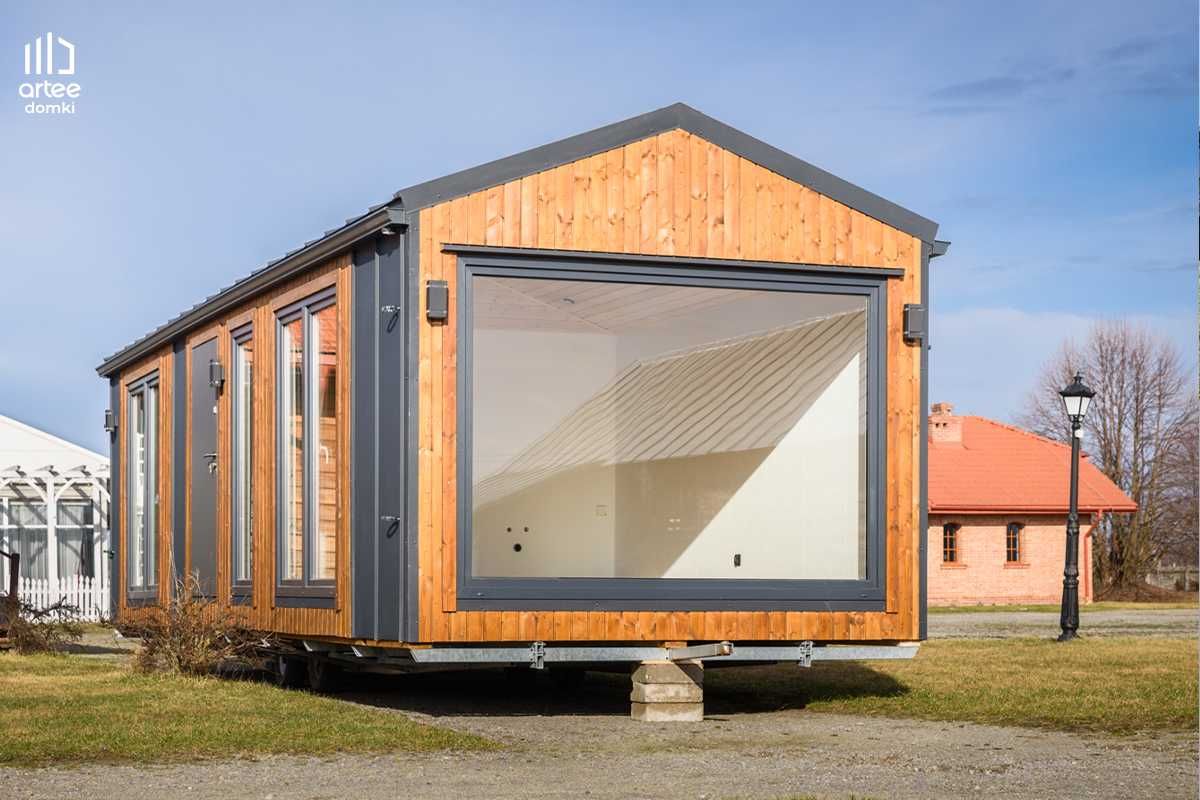 Dom drewniany • modułowy 35 m² • całoroczny • na zgłoszenie • mobilny