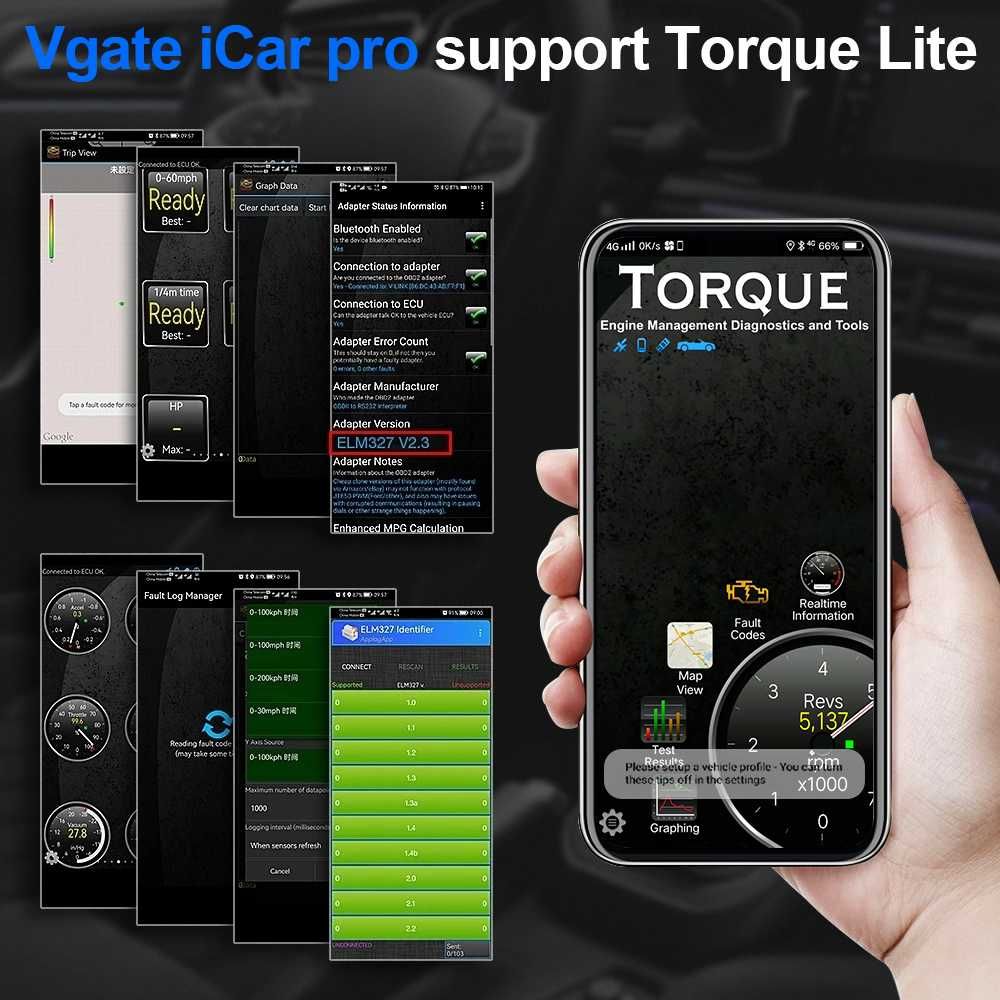 Interfejs diagnostyczny Vgate iCar Pro WIFI android i iOS